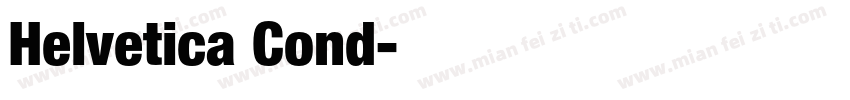 Helvetica Cond字体转换